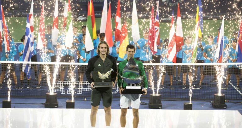 ديوكوفيتش يطيح بـ تسيتسيباس ويُتوج بلقبه الخامس في دولية سوق دبي الحرة للتنس ATP Dubaï