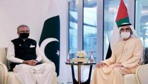 Lire la suite à propos de l’article محمد بن راشد يلتقي الرئيس الباكستاني في إكسبو 2020 دبي