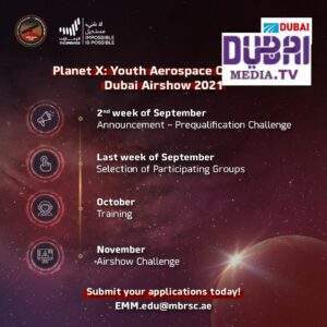 Lire la suite à propos de l’article Dubaï Media TV : الإمارات لاستكشاف المريخ تطلق تحدي الكوكب X بالشراكة مع معرض دبي للطيران 2021