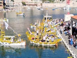 The renowned Battle of Flowers in Villefranche-sur-Mer